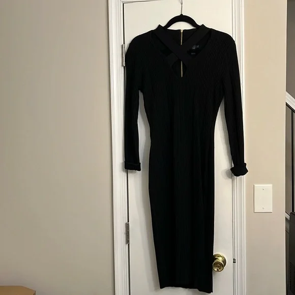 Rachael Ray Dresses | Rachael Ladies Fitted Black Sweater Dress | Color: Black | Size: L | Panfashion's Closet Rachael Ray Dresses | Rachael Ladies Fitted Black Sweater Dress | Color: Black | Size: L | Panfashion's Closet